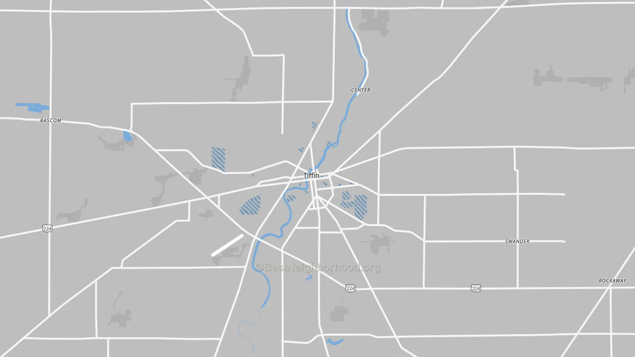 Transit Grade map of 44883, OH