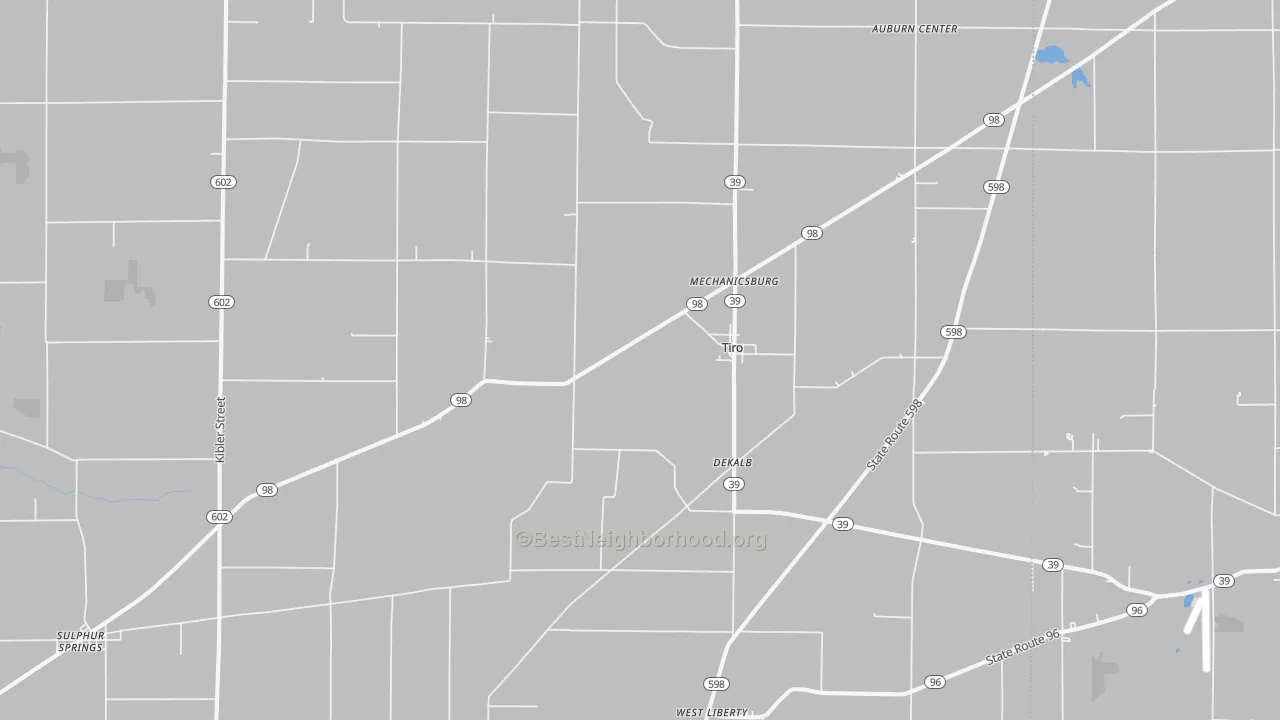 Transit Grade map of 44887, OH