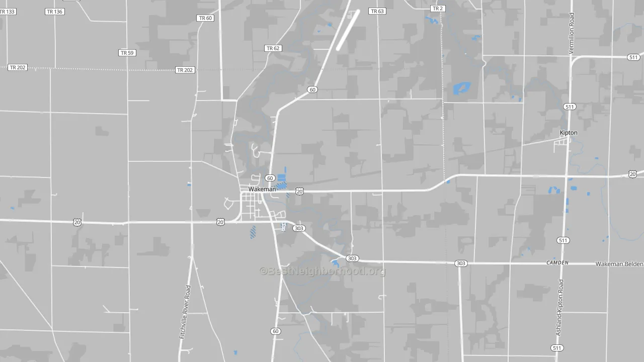 Transit Grade map of 44889, OH