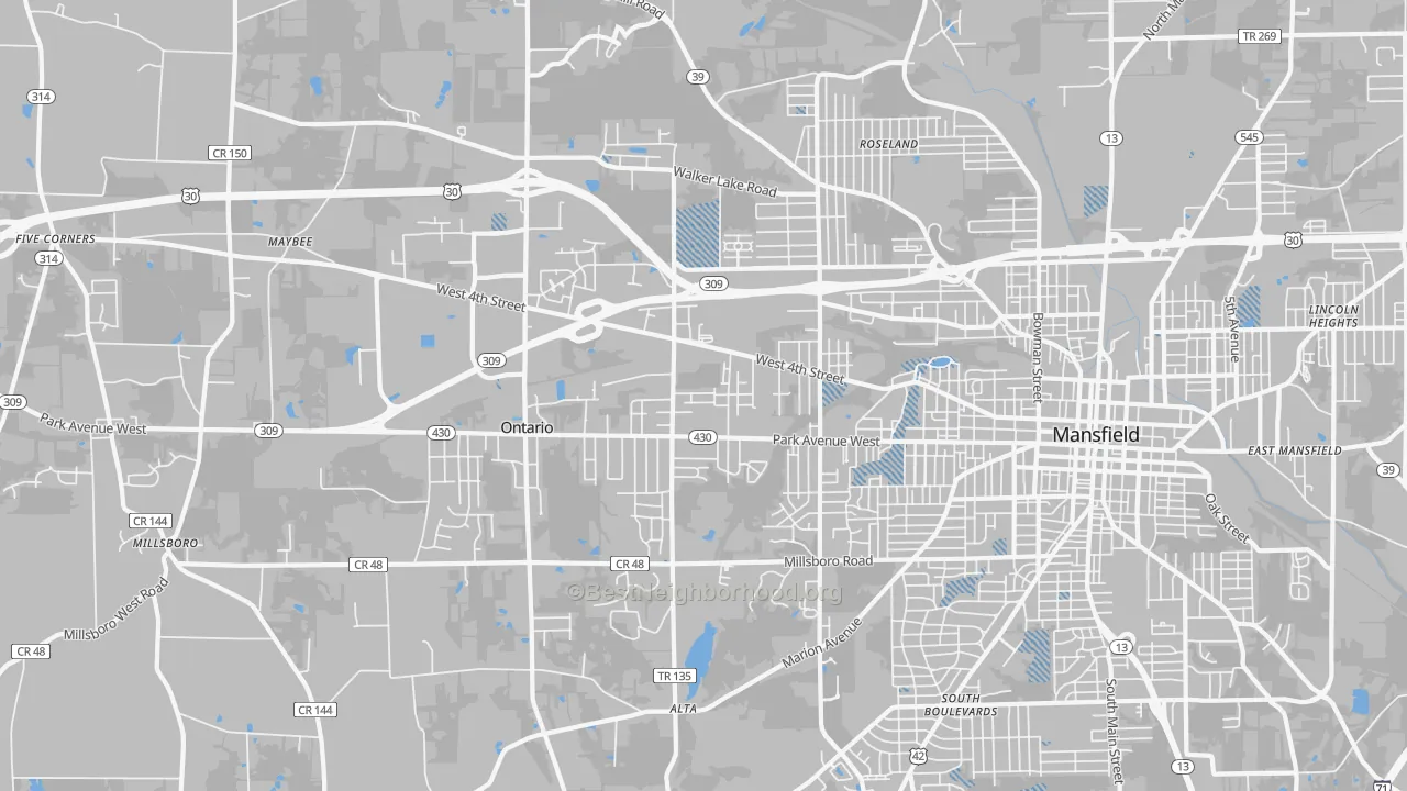 Transit Grade map of 44906, OH