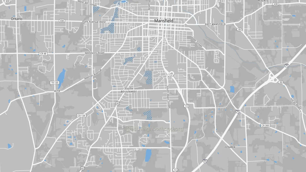 Transit Grade map of 44907, OH