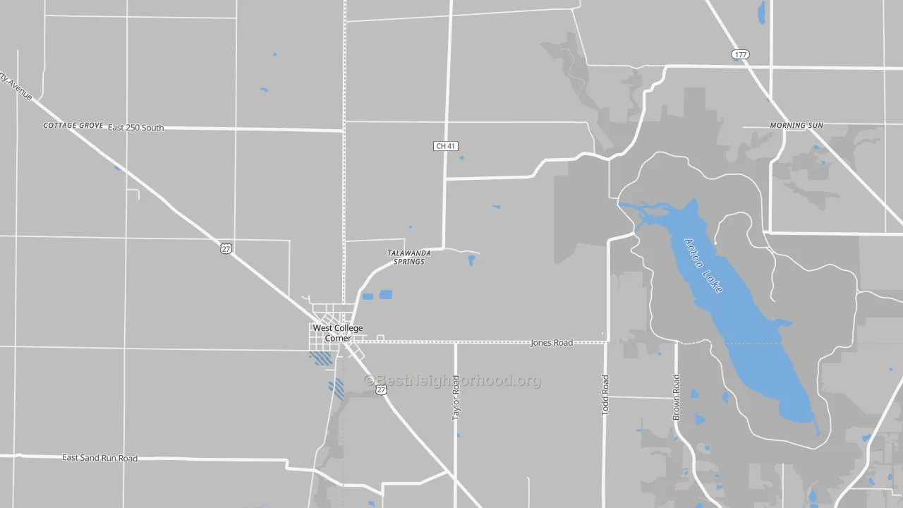 Transit Grade map of 45003, OH