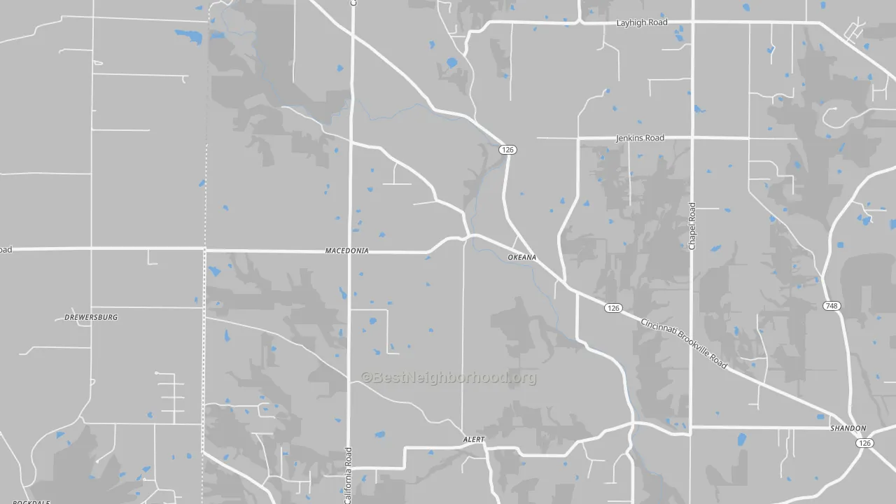 Transit Grade map of 45053, OH