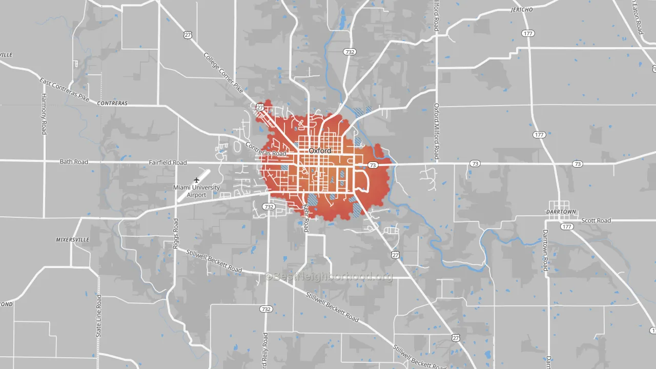 Transit Grade map of 45056, OH
