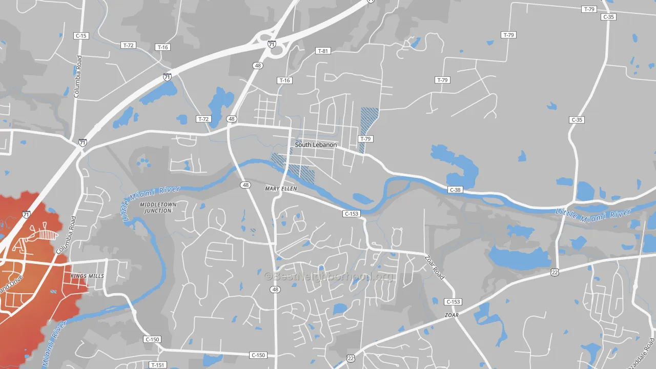 Transit Grade map of 45065, OH