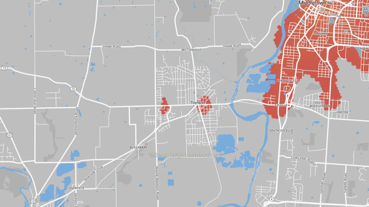 Transit Grade map of 45067, OH