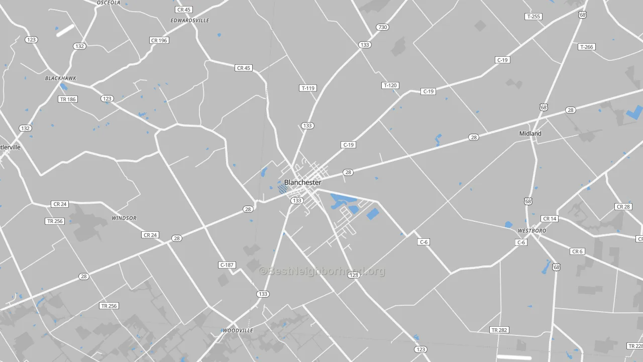 Transit Grade map of 45107, OH