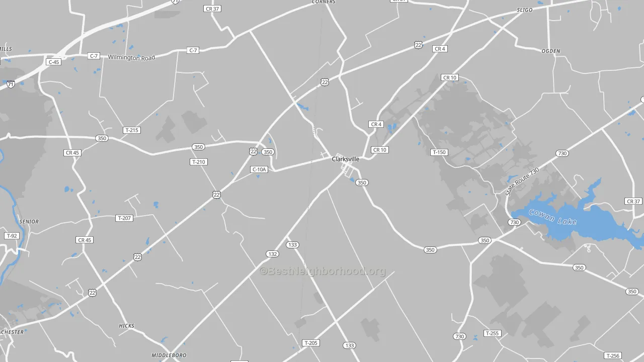 Transit Grade map of 45113, OH