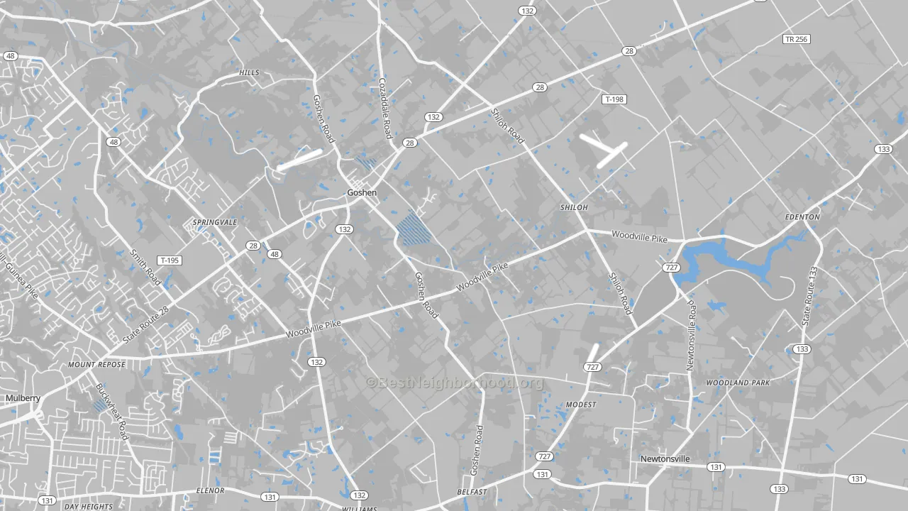 Transit Grade map of 45122, OH