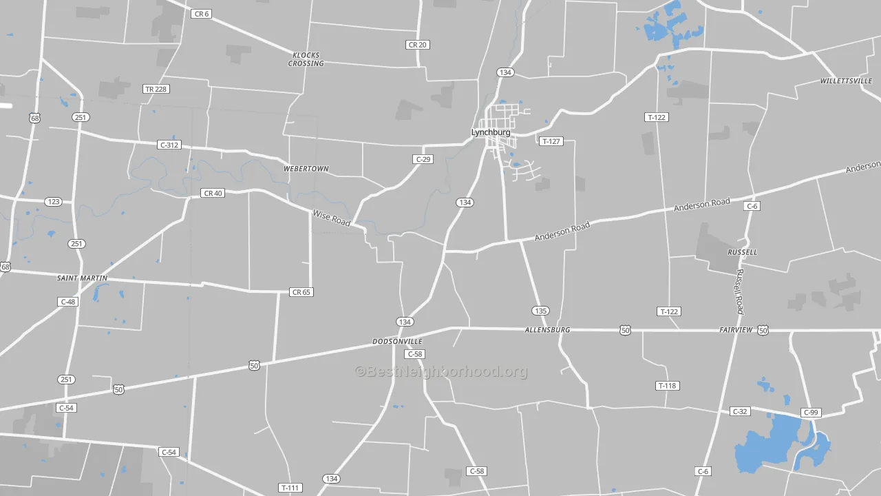 Transit Grade map of 45142, OH