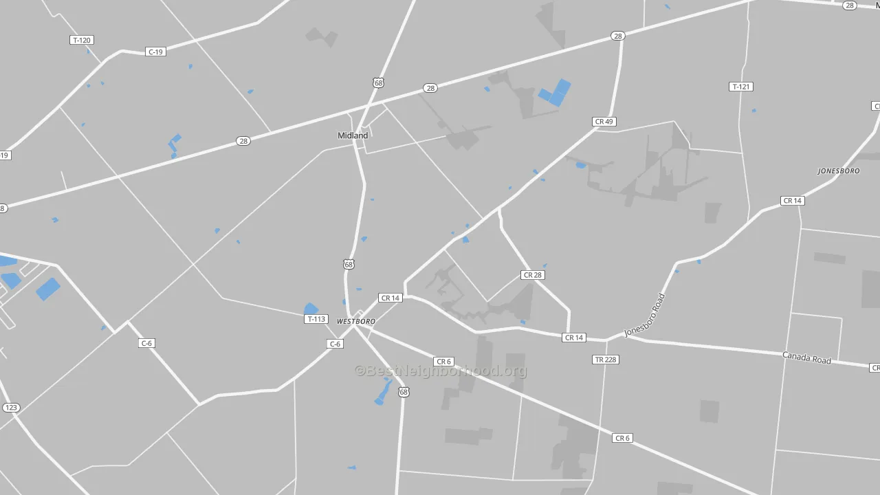 Transit Grade map of 45148, OH