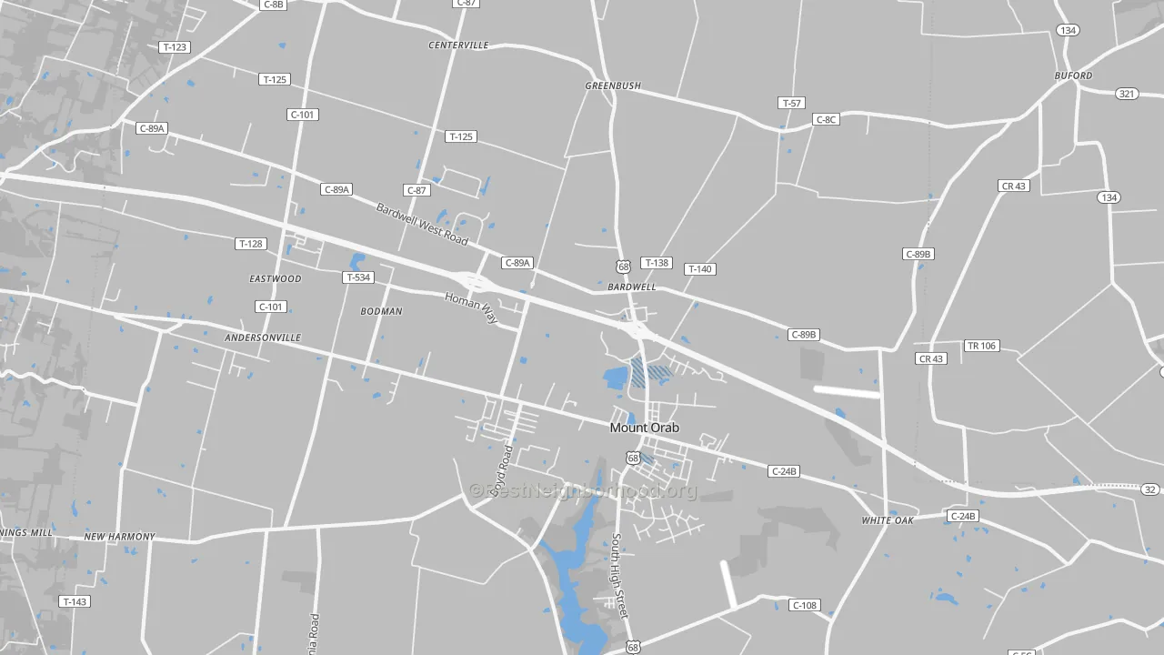 Transit Grade map of 45154, OH