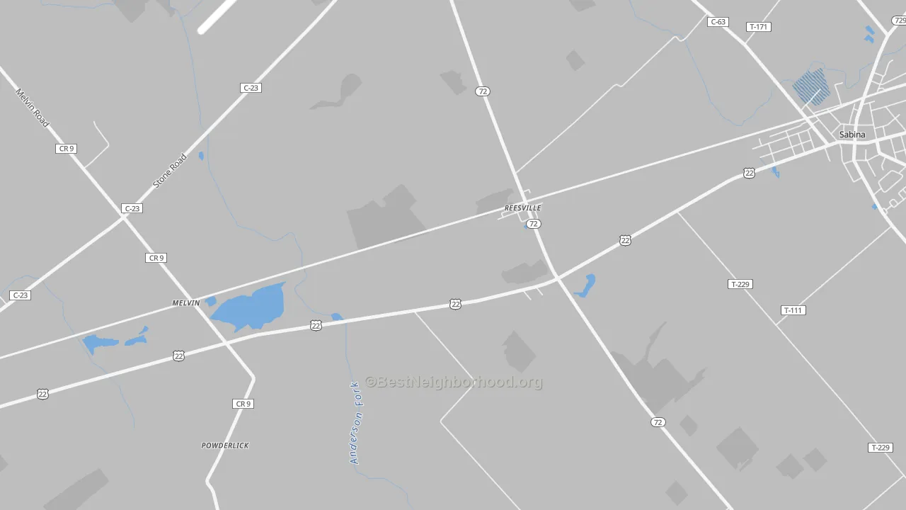 Transit Grade map of 45166, OH