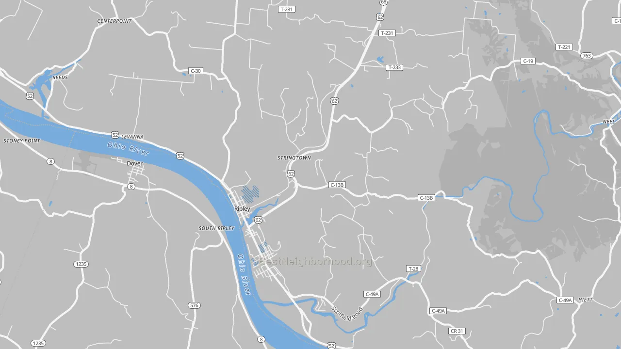 Transit Grade map of 45167, OH