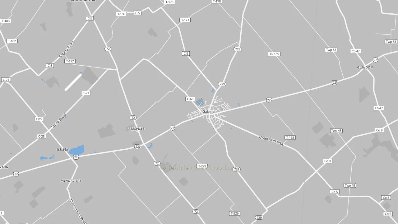Transit Grade map of 45169, OH
