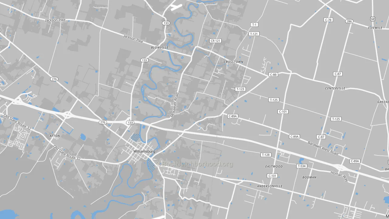 Transit Grade map of 45176, OH