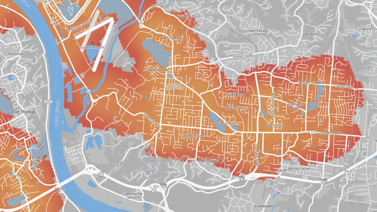 Transit Grade map of 45230, OH