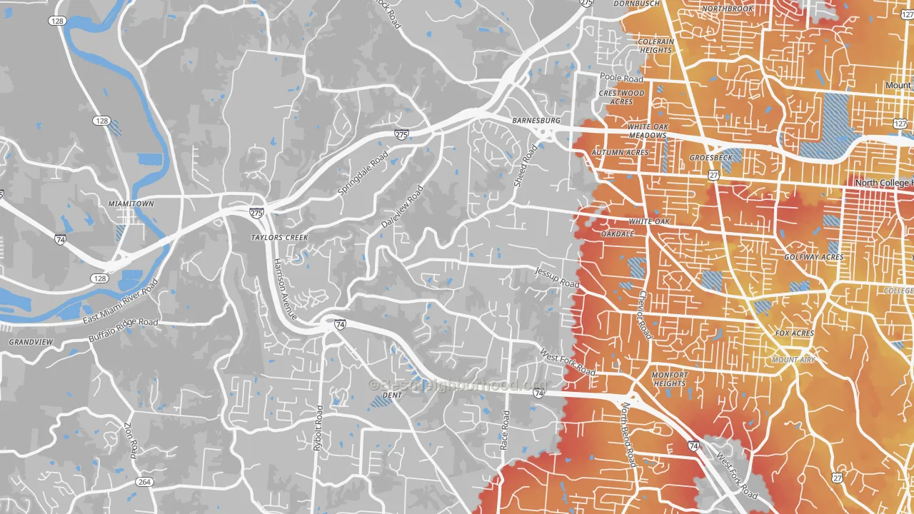 Transit Grade map of 45247, OH