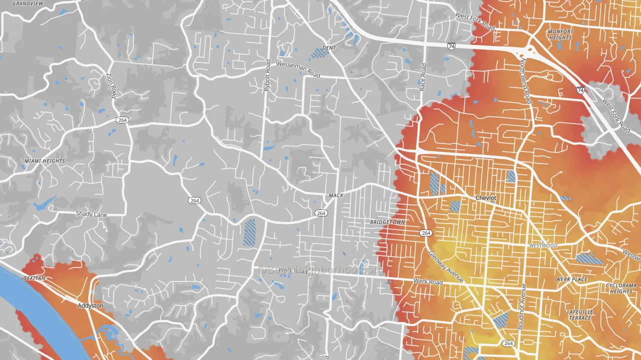 Transit Grade map of 45248, OH