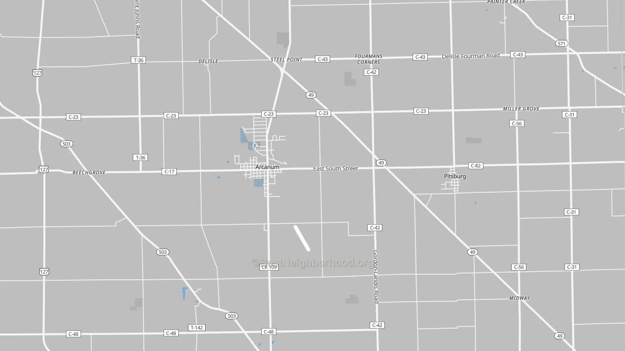 Transit Grade map of 45304, OH