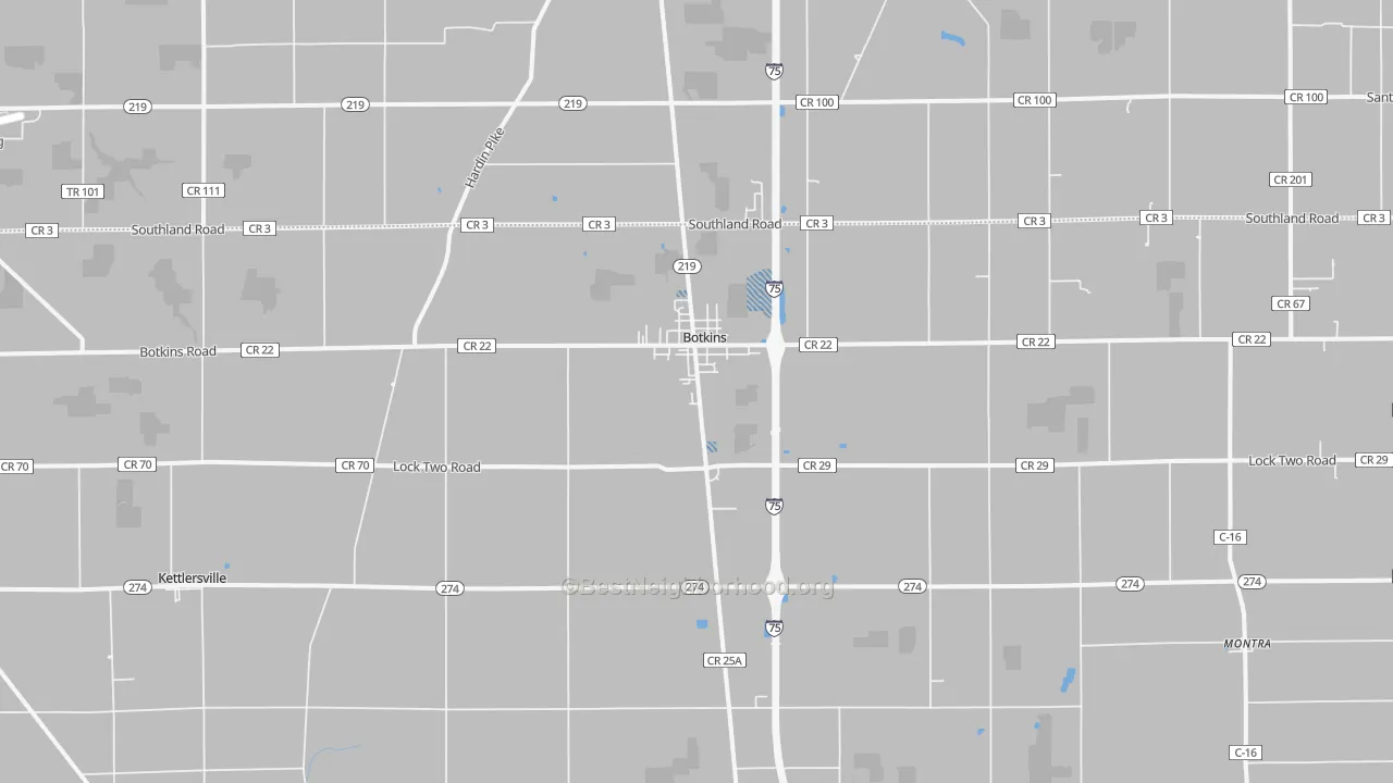 Transit Grade map of 45306, OH