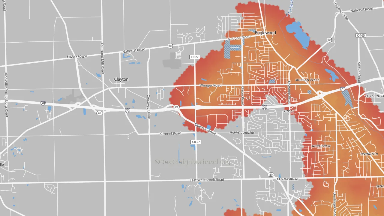 Transit Grade map of 45315, OH