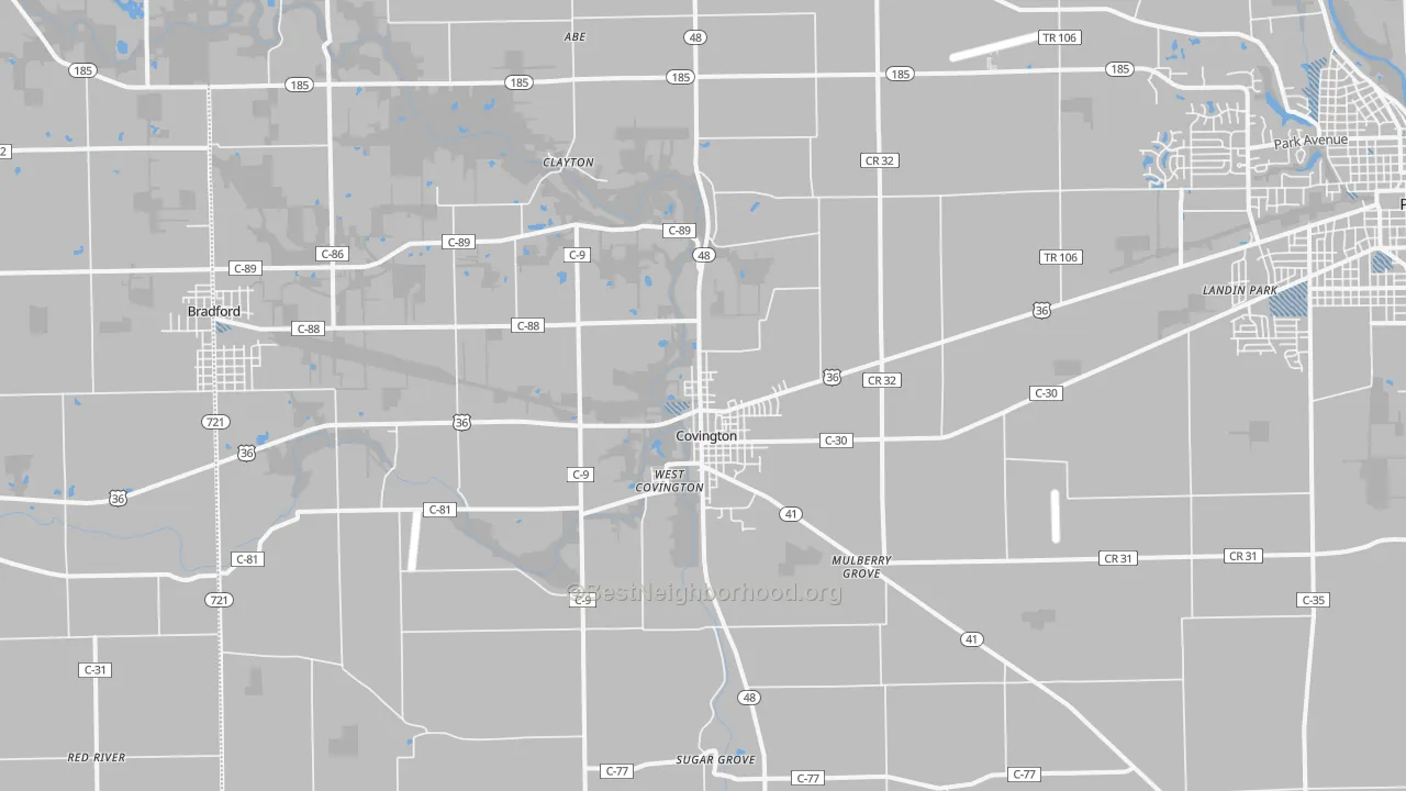 Transit Grade map of 45318, OH