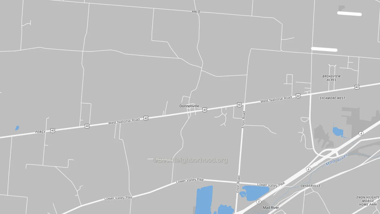 Transit Grade map of 45319, OH