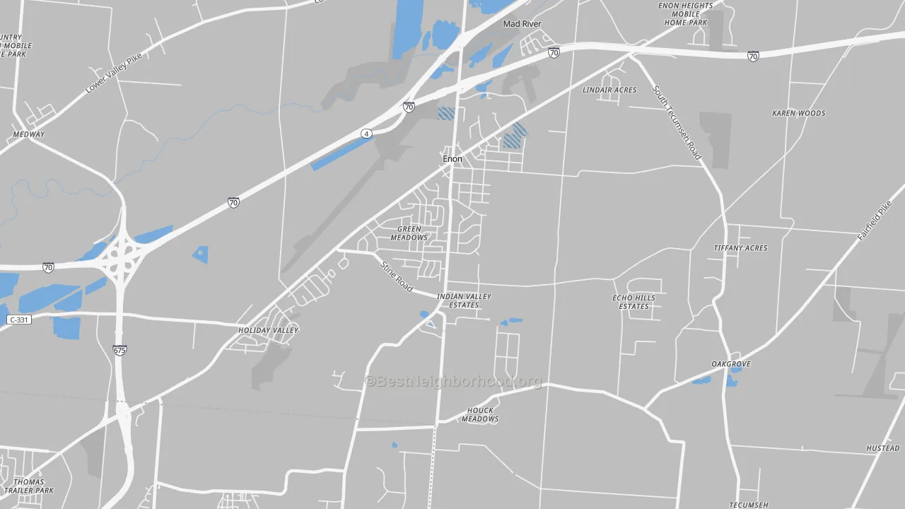 Transit Grade map of 45323, OH