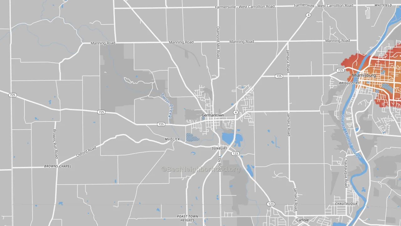 Transit Grade map of 45327, OH