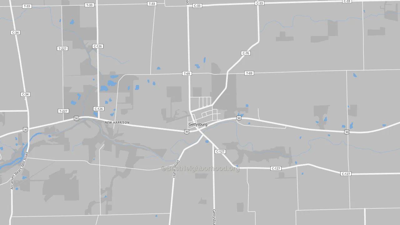 Transit Grade map of 45328, OH