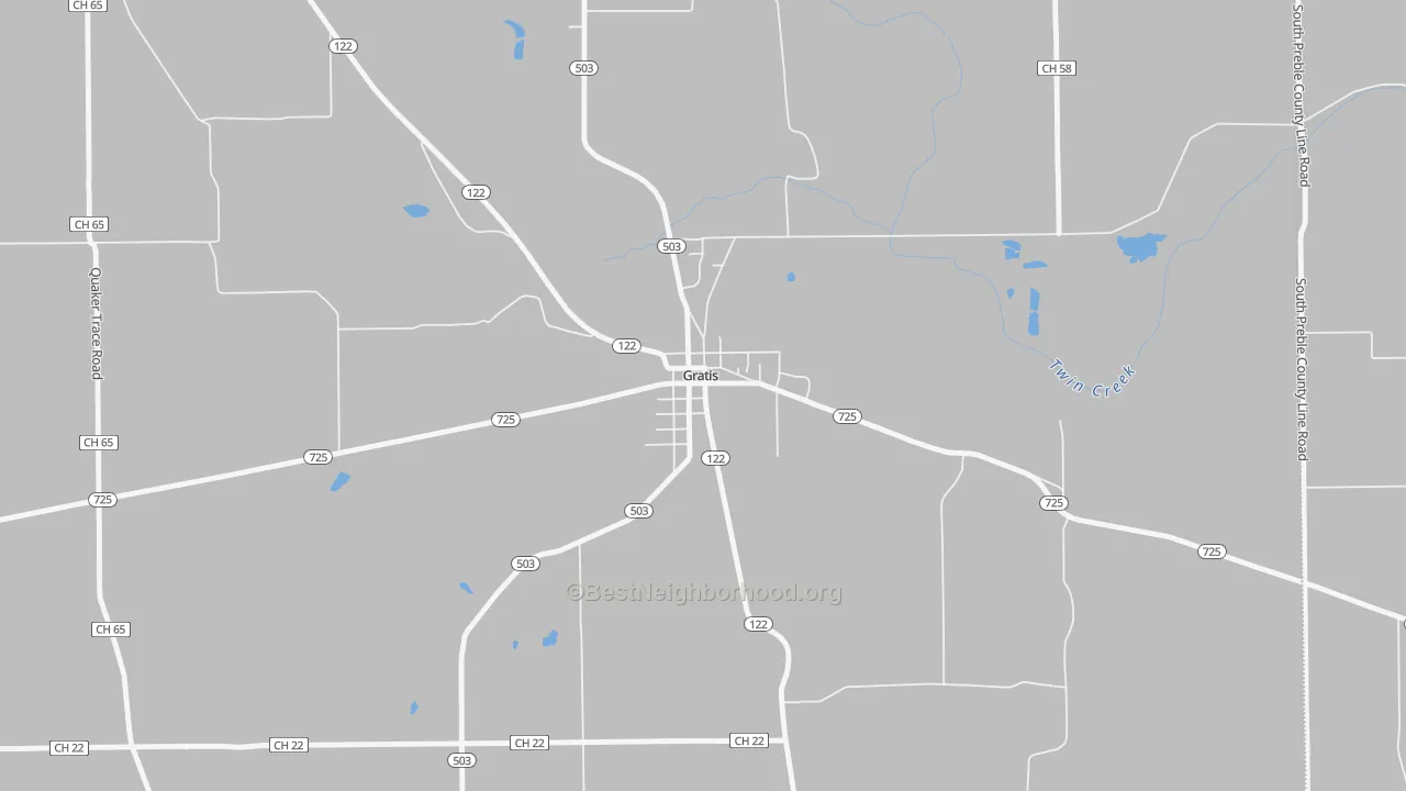 Transit Grade map of 45330, OH