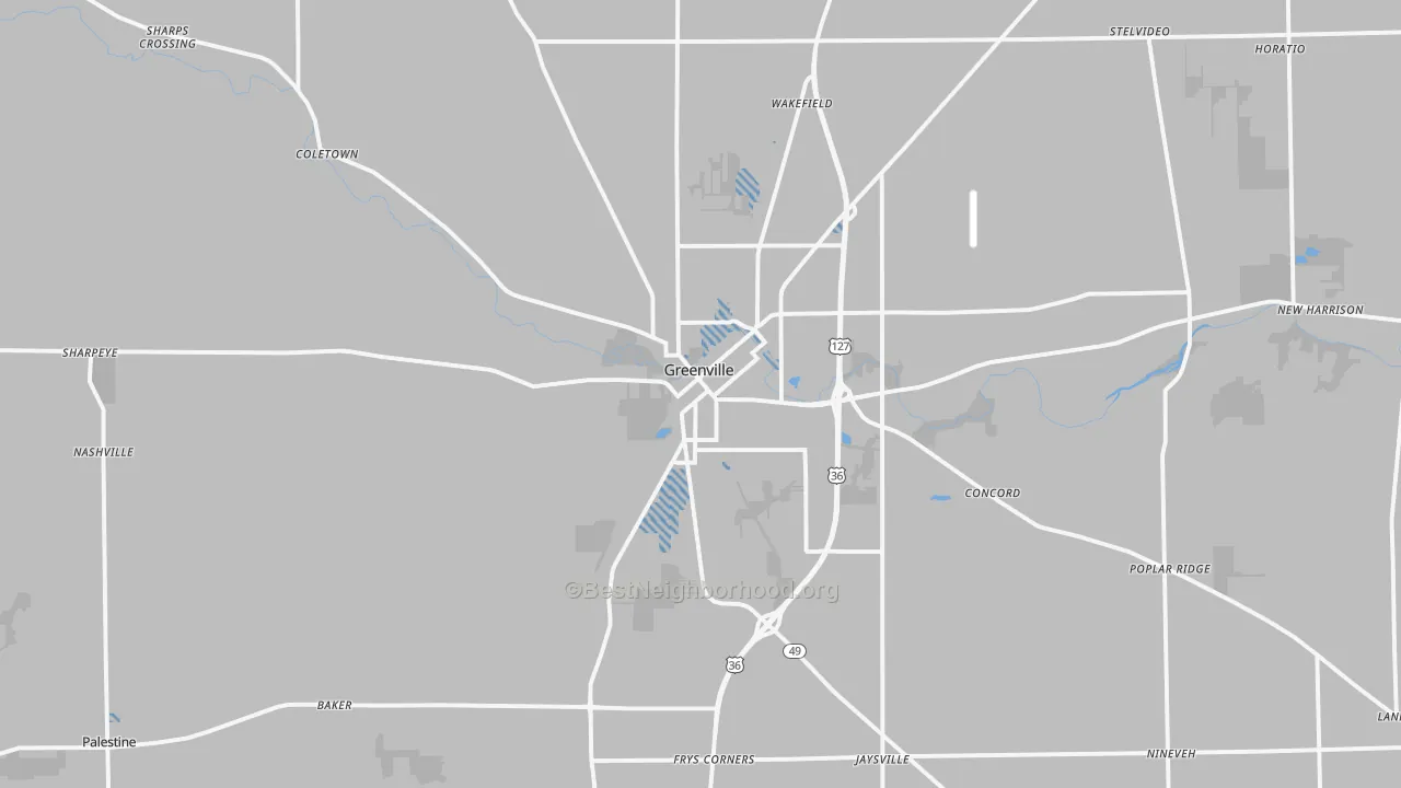 Transit Grade map of 45331, OH