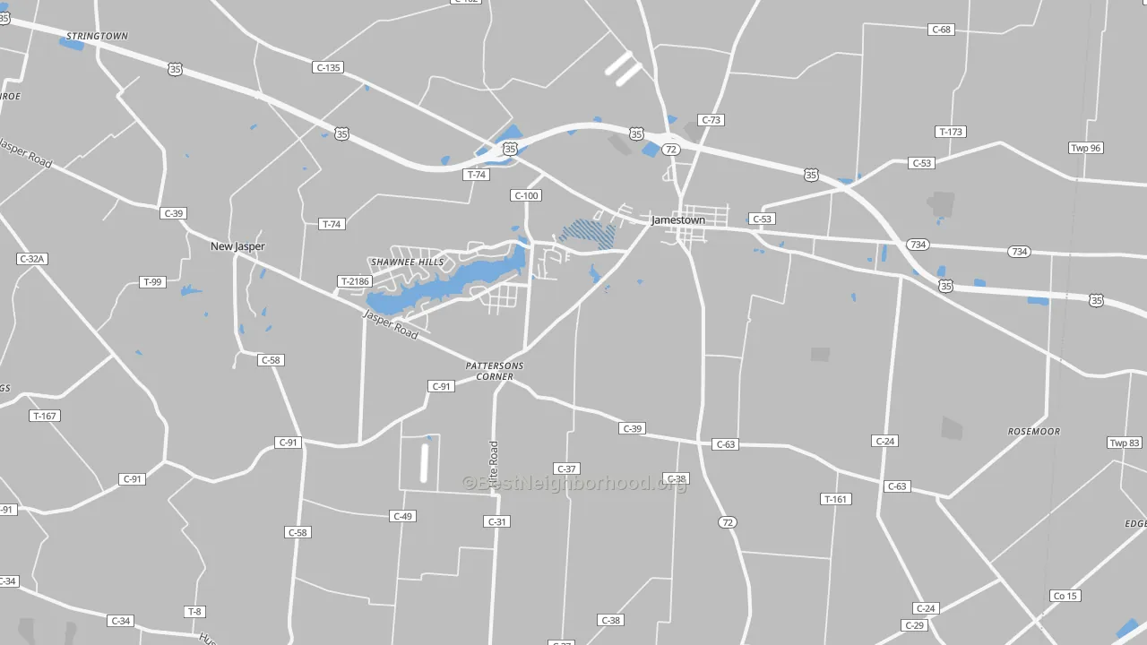 Transit Grade map of 45335, OH