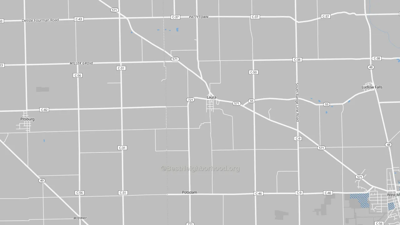 Transit Grade map of 45337, OH