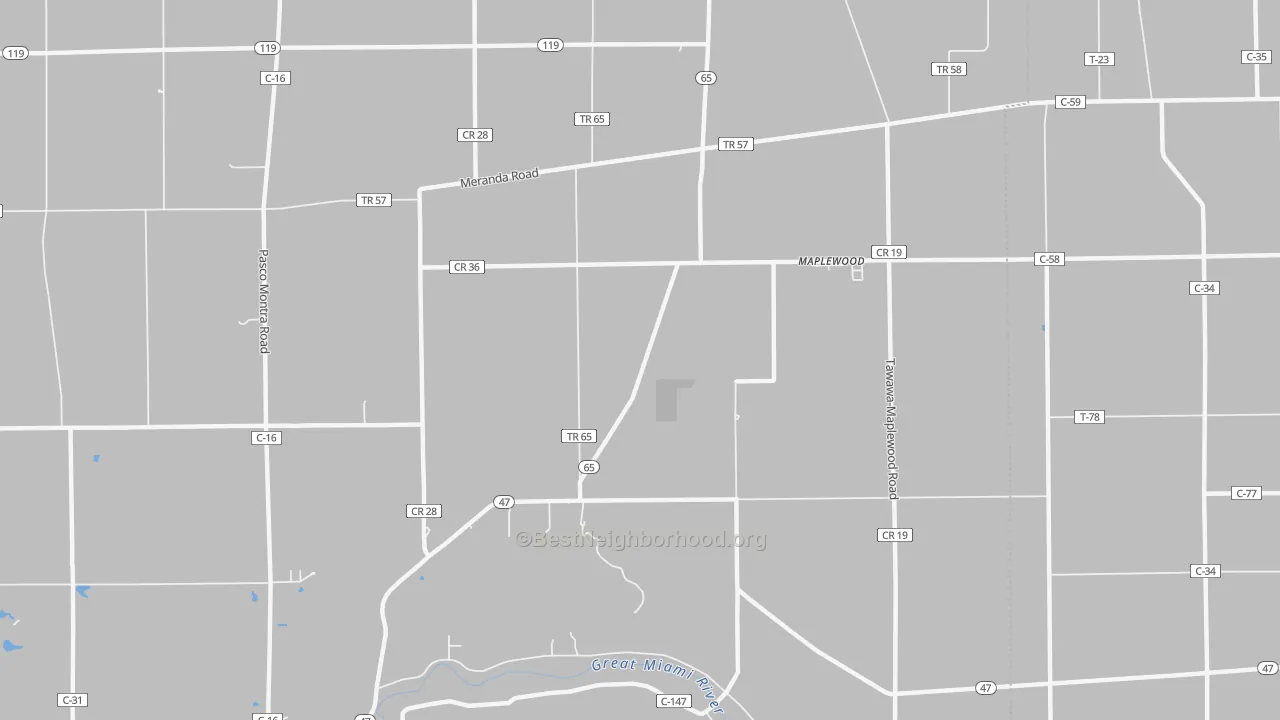 Transit Grade map of 45340, OH