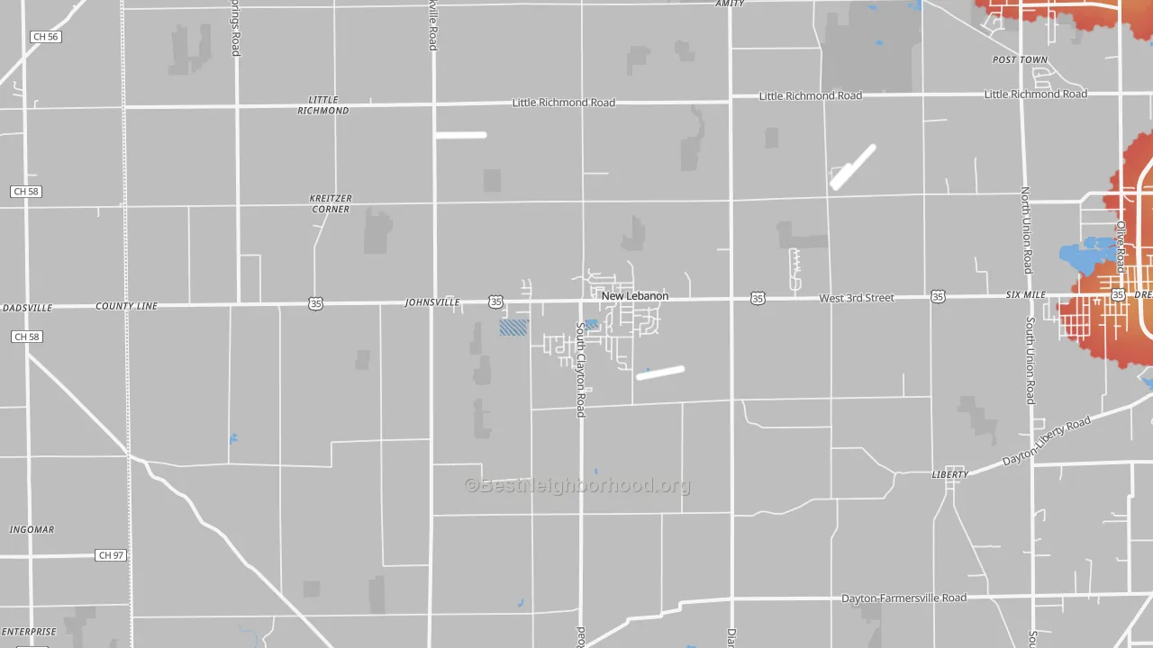 Transit Grade map of 45345, OH