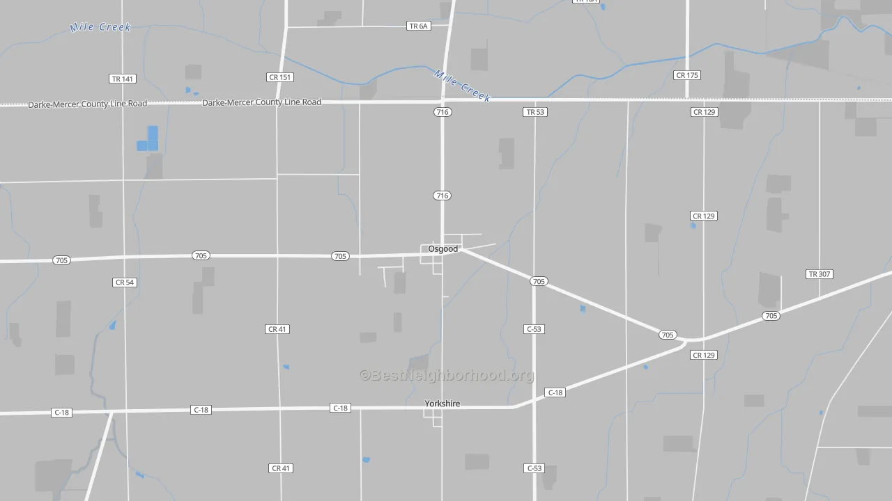 Transit Grade map of 45351, OH