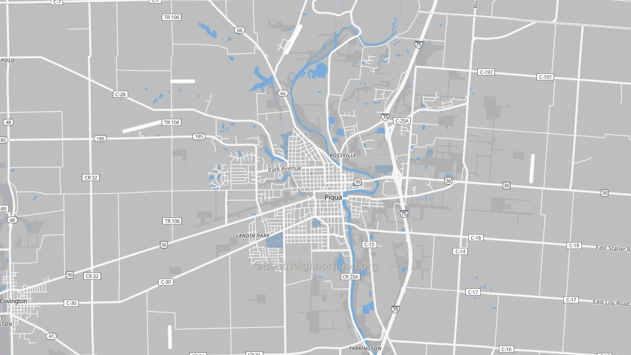 Transit Grade map of 45356, OH