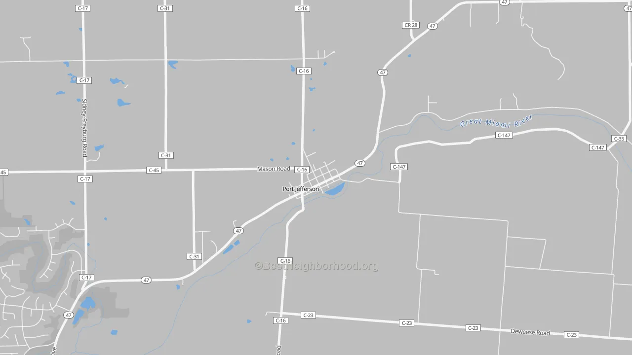 Transit Grade map of 45360, OH