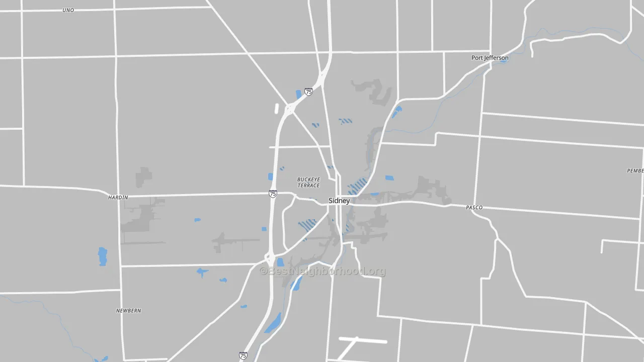 Transit Grade map of 45365, OH