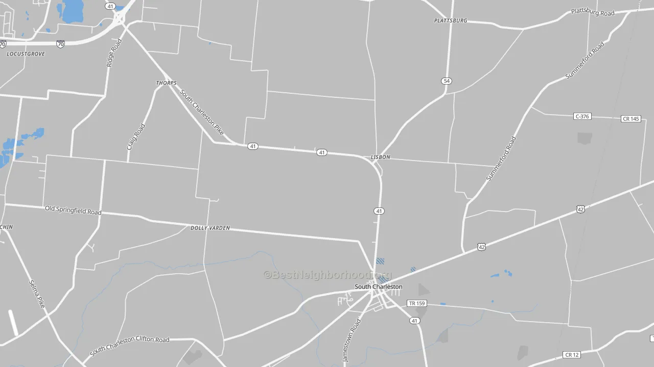 Transit Grade map of 45368, OH
