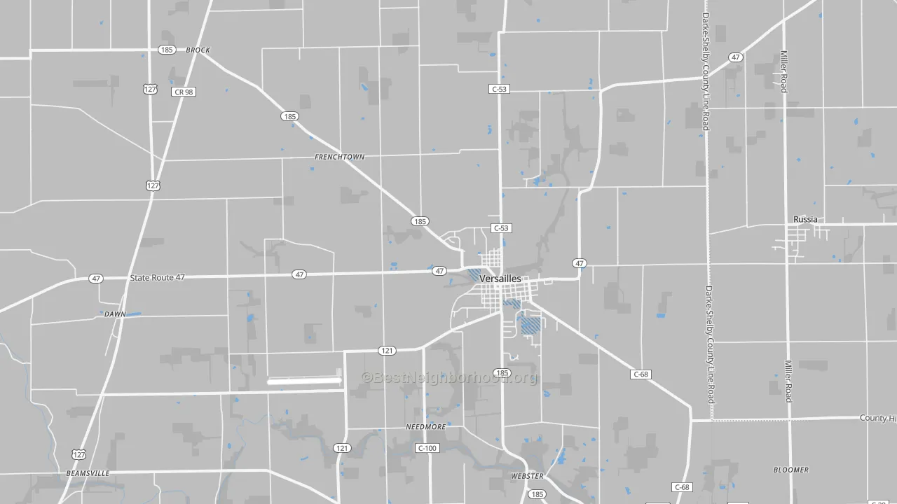 Transit Grade map of 45380, OH