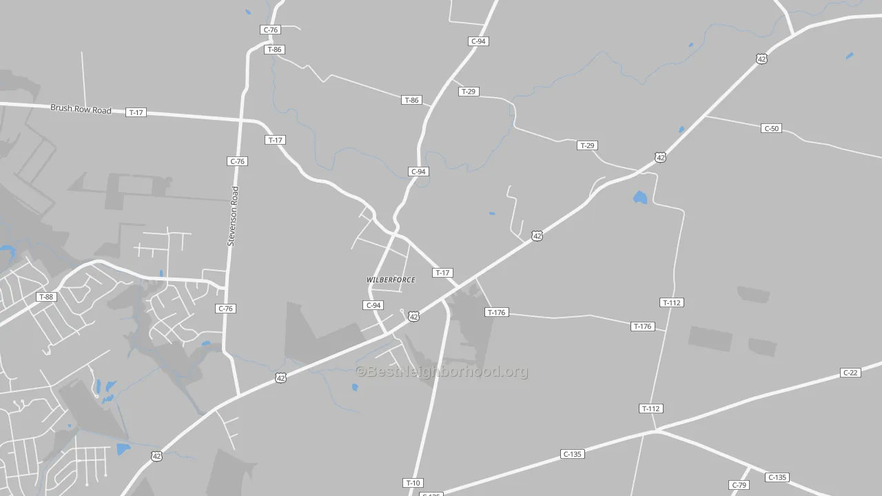 Transit Grade map of 45384, OH