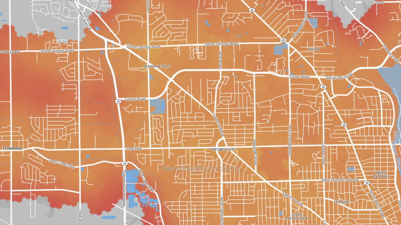 Transit Grade map of 45416, OH
