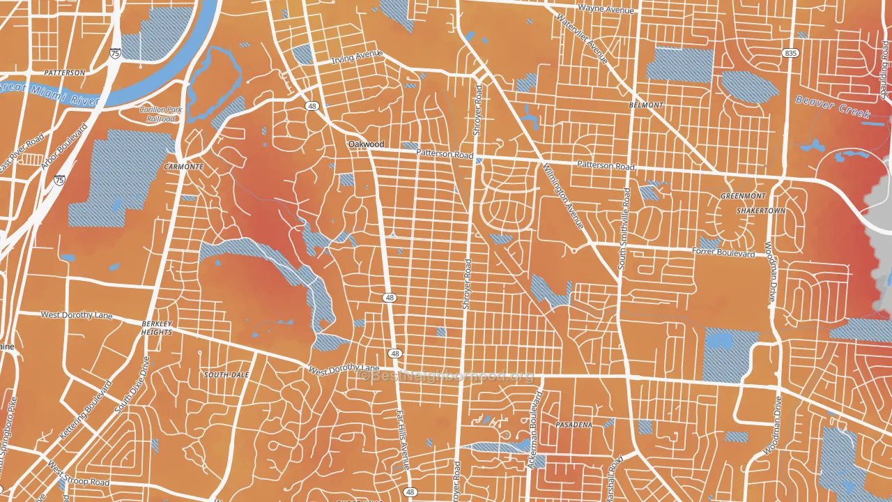 Transit Grade map of 45419, OH