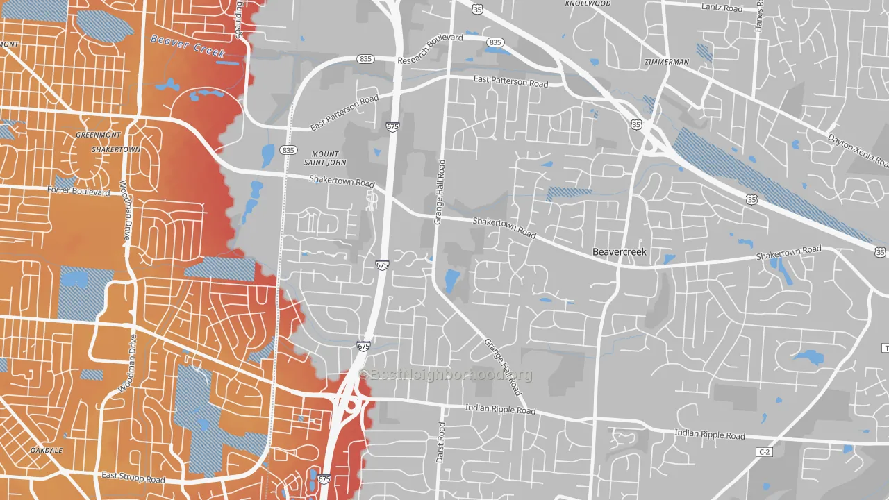 Transit Grade map of 45430, OH