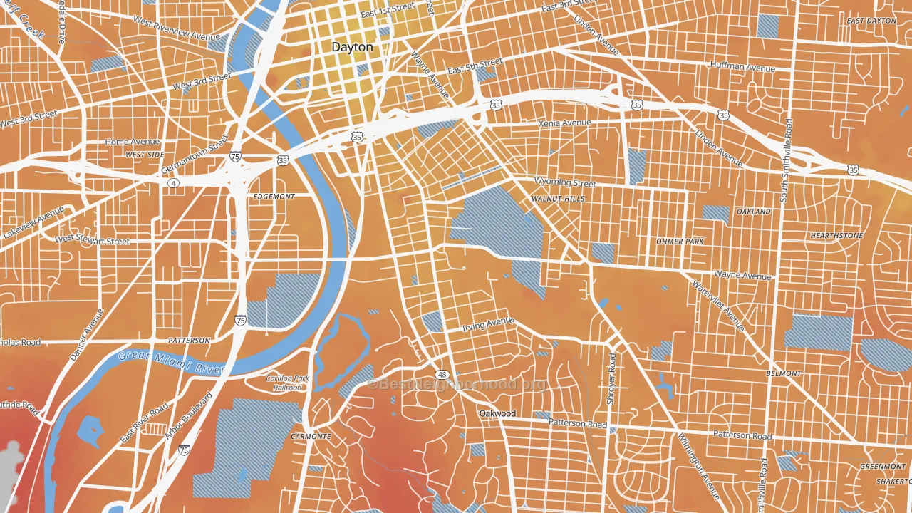 Transit Grade map of 45469, OH