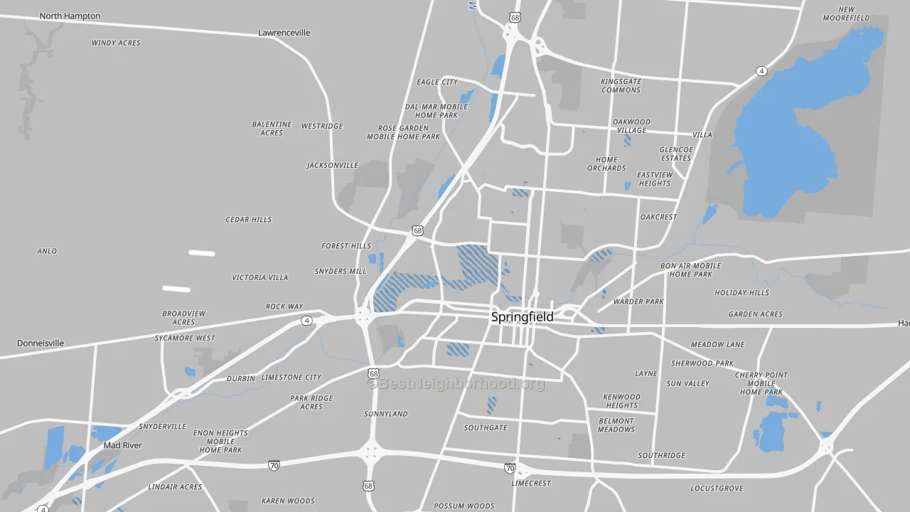 Transit Grade map of 45502, OH