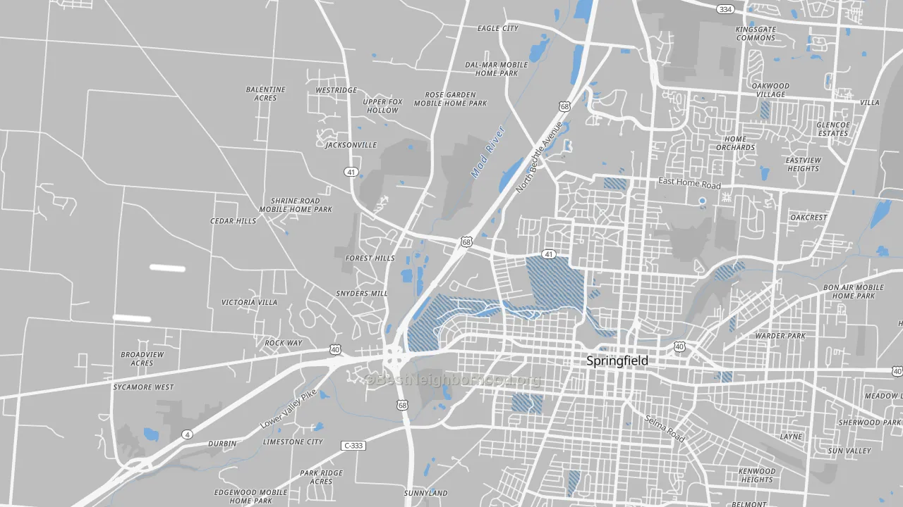 Transit Grade map of 45504, OH